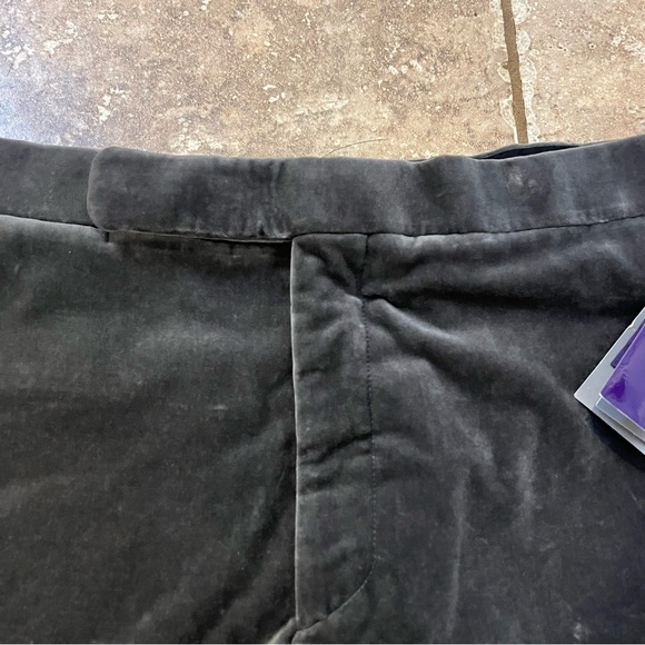 Ralph Lauren Purple Label Mens Grey Velvet Pants- Adjustable- Sz 32x39- NWT - Picture 3 of 16